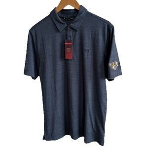 Travis Mathew The Heater Nashville Preds Polo Shirt Sz M Performance Golf NWT